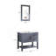 Meuble-lavabo gris 30 po avec miroir et plateau seulement