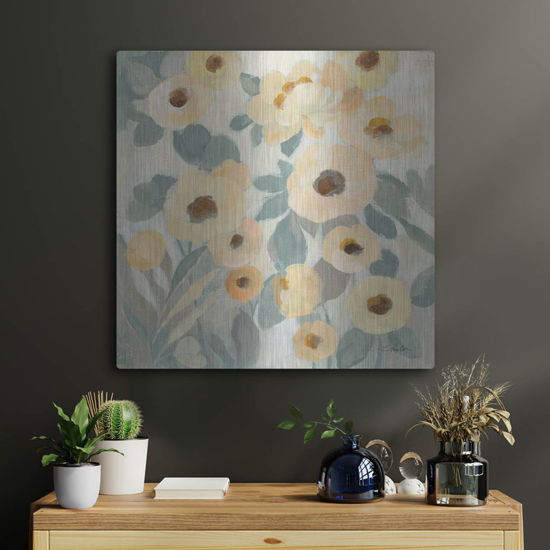  «Breezy Flowers 2» par Silvia Vassileva, art mural en métal, 24 po x 24 po, H 24 po x l 24 po