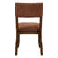 Chaises d'appoint de salle à manger rembourrées modernes en chenille rouille, de 2, couleur brune, structure contemporaine 2 pour la salle à manger, finition bois