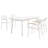Patio Dining Set for 4 Outdoor Table and Stackable Chairs 5 Pieces Lightweight Outdoor Furniture Set-920969884