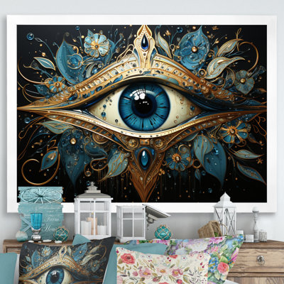 Judaism Hamsa Blessings Eye I - Judaism Wall Art