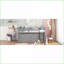 Lit mezzanine double en bois de pin avec bureau rétractable 4 tiroirs - Gris-1752191660