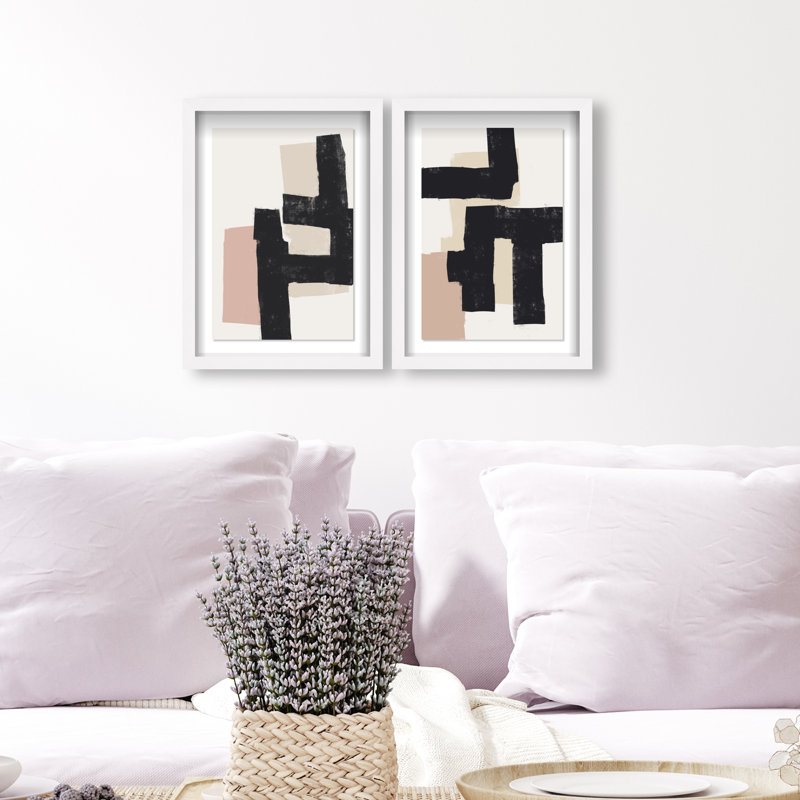 Nowhere Set Set by Oliver Gal, 11.5"H x 16.5"W, White Shadowbox