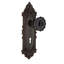 Victorian Plate with Decorative Keyhole and Crystal Black Door Knob-1075614559