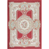 Hand-Knotted High-Quality Red and Beige Area Rug