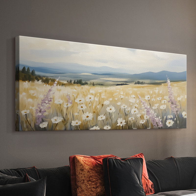 Série paysage - CXVI - Toile tendue avec châssis - Prêt à accrocher, H 12 po x l 30 po