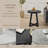 Modern Harmony Wood Round End Table, Black