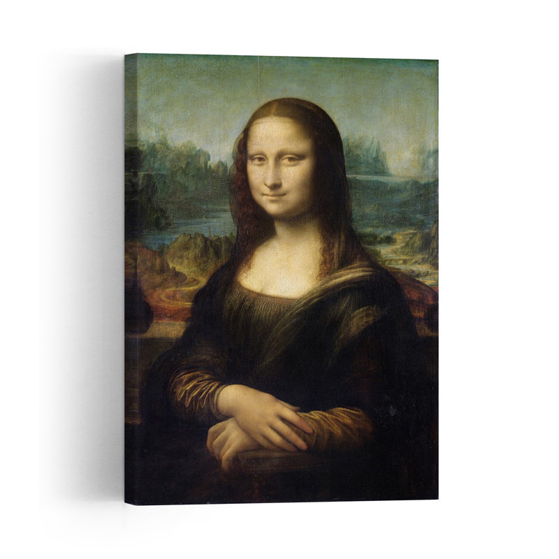 Mona Lisa, C.1503-6 Contemporary Wall Art Print 1 Piece Wrapped Canvas Wall Art, 60.96cm H x 40.64cm W