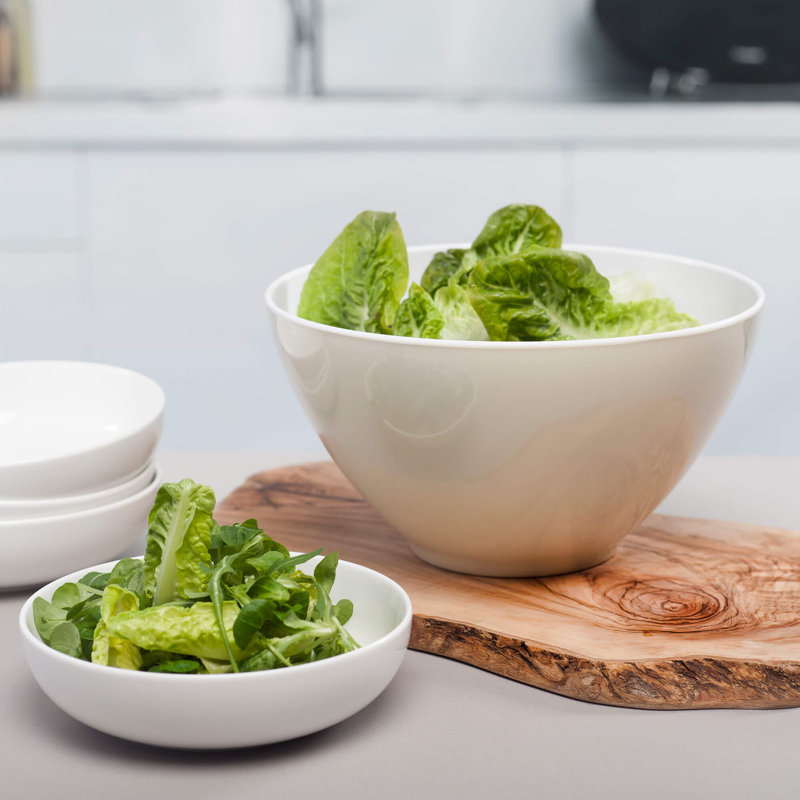 Zeal Melamine Salad Bowl, Cream