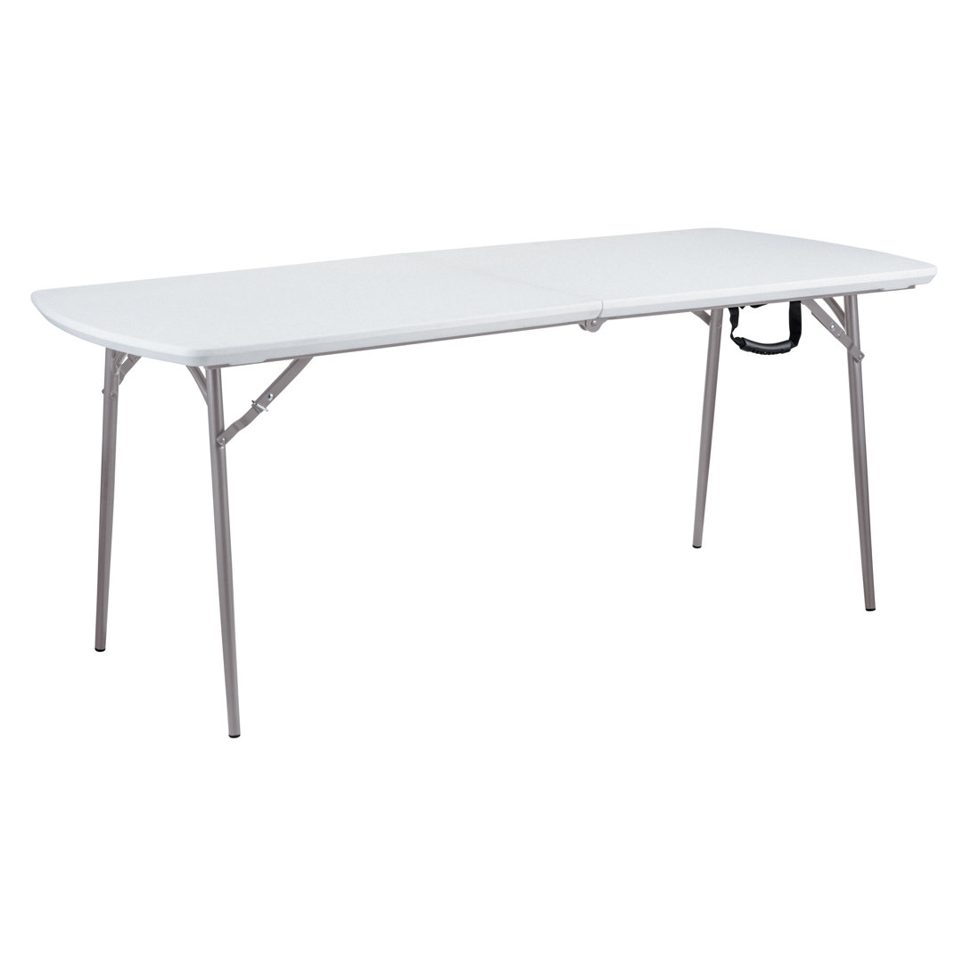 NPS 30 x 72 Heavy Duty Fold-in-Half Table, Speckled Grey National Public Seating