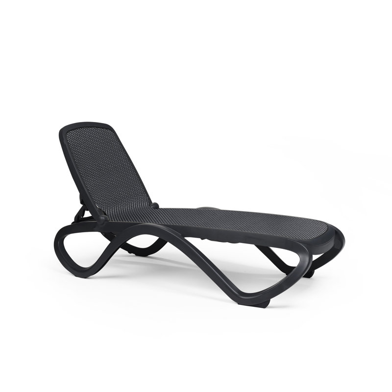 Omega Outdoor Chaise Lounge, Trama antracite, Antracite