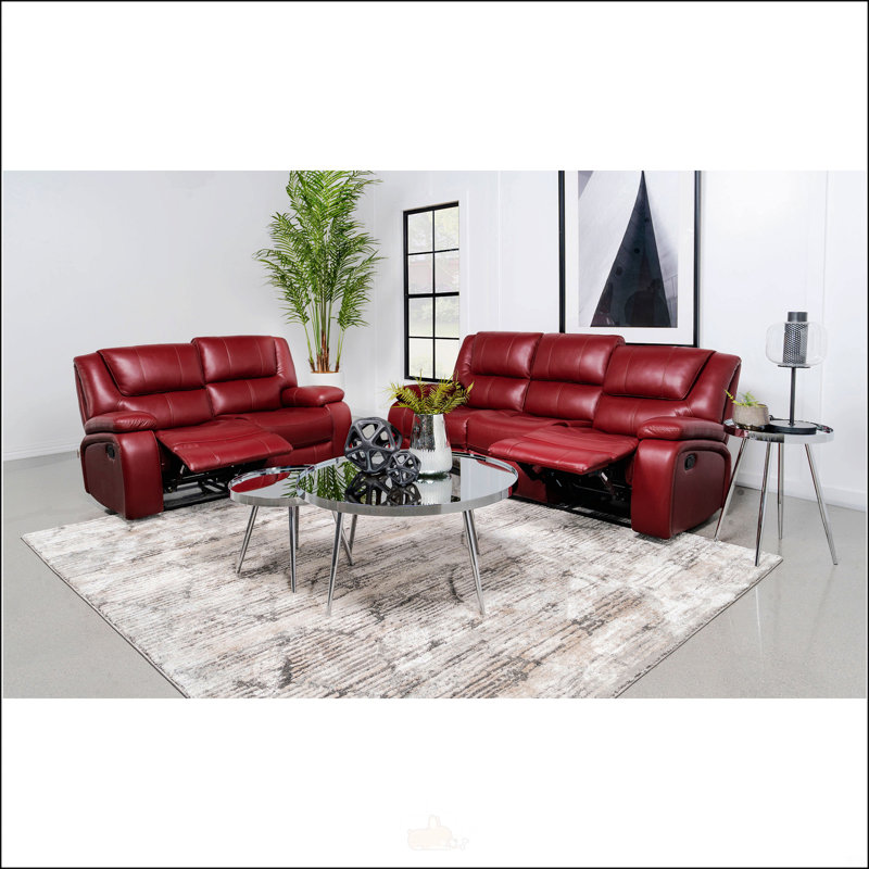 Red 2-Piece Reclining Sofa Set