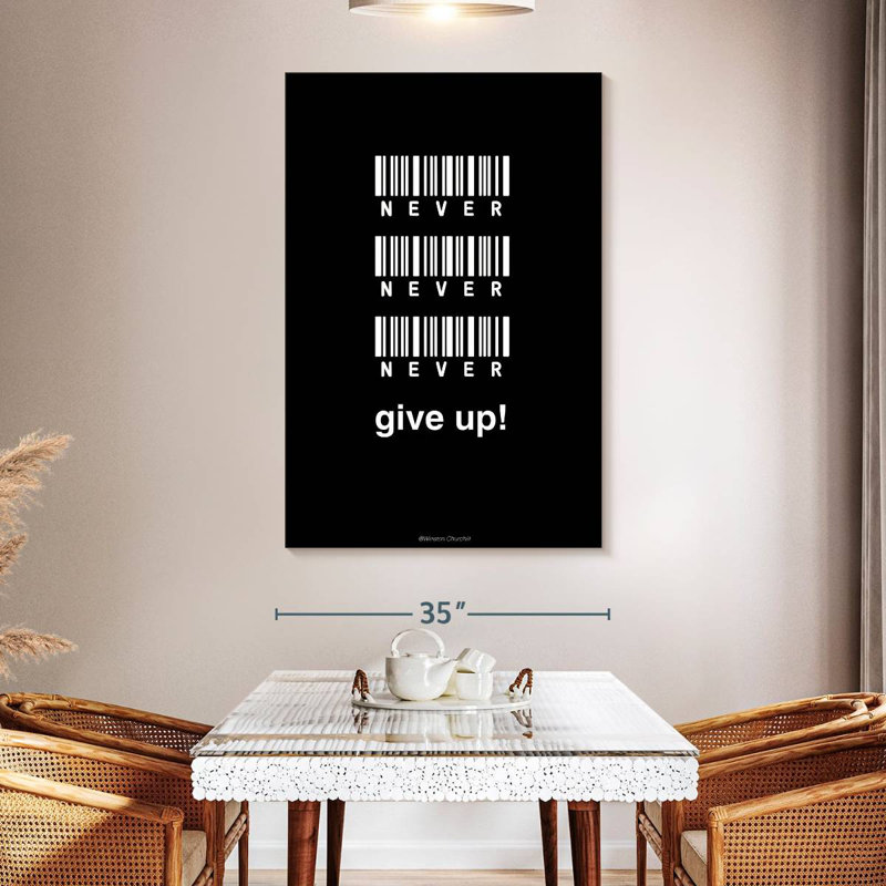 Tergel Never Give Up, 51" H x 34" W
