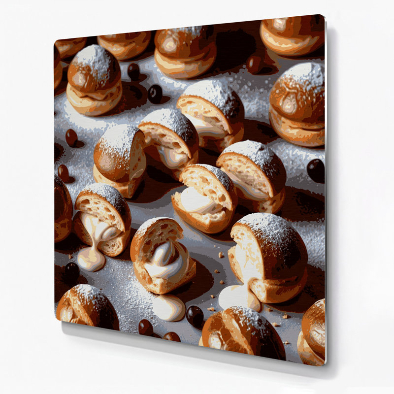 Art mural en métal brun Desserts, H 32 po x l 32 po