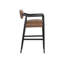 Tabouret de bar Keagan - cuir gris clair Saloon-106888356-106888352