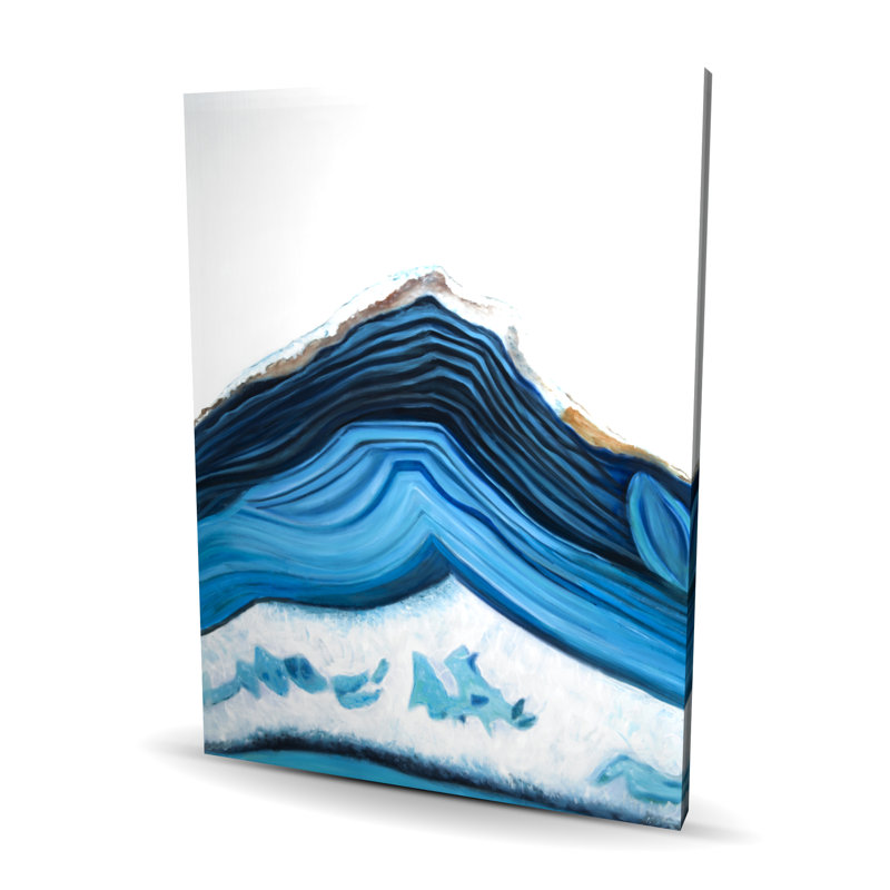 Profil de géode bleue - décor de chambre à coucher contemporain