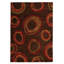 Tapis fait à la main chocolat et rouille Marisela-1271581202