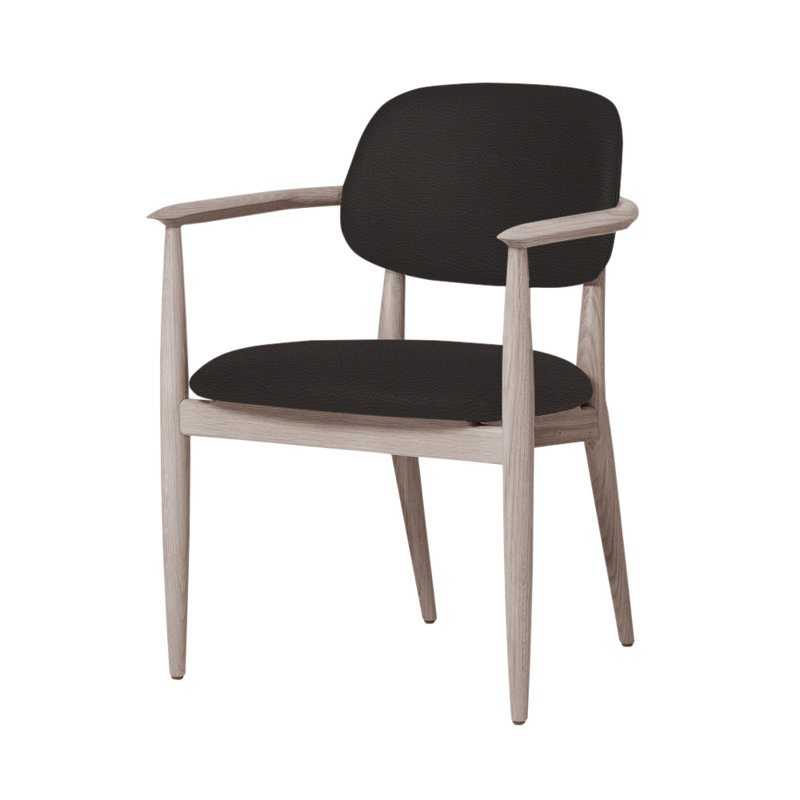 Chaise Slow de Space Copenhagen, Chêne naturel, Brun foncé Bellagio 2 4501