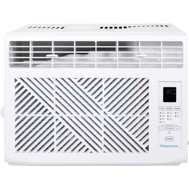 White 6000 BTU Window Mounted Air Conditioner with Remote Control