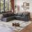 Compression Cloud Sofas, Large Corduroy Modular Modern Couch For Home
