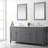 Odilion 72 Inch Grey Transitional Double Sink Bathroom Vanity-658949388