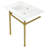 Kingston Brass Dreyfuss 31-Inch Ceramic Console Sink with Stainless Steel Legs-50241373-50233731