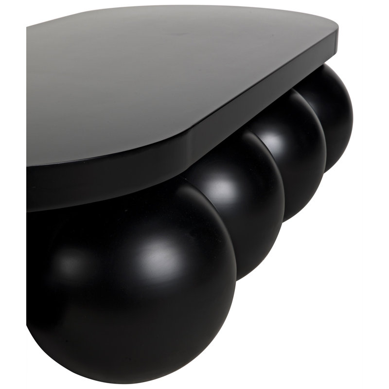 Noir Lambreta 74" Oval Black Metal Coffee Table