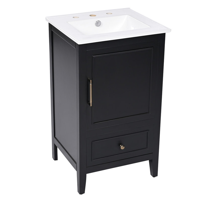 Bathroom Vanity With Sink, Black