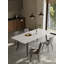 Stone Top Metal Base Dining Table