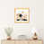Toile avec cadre en bois beige
