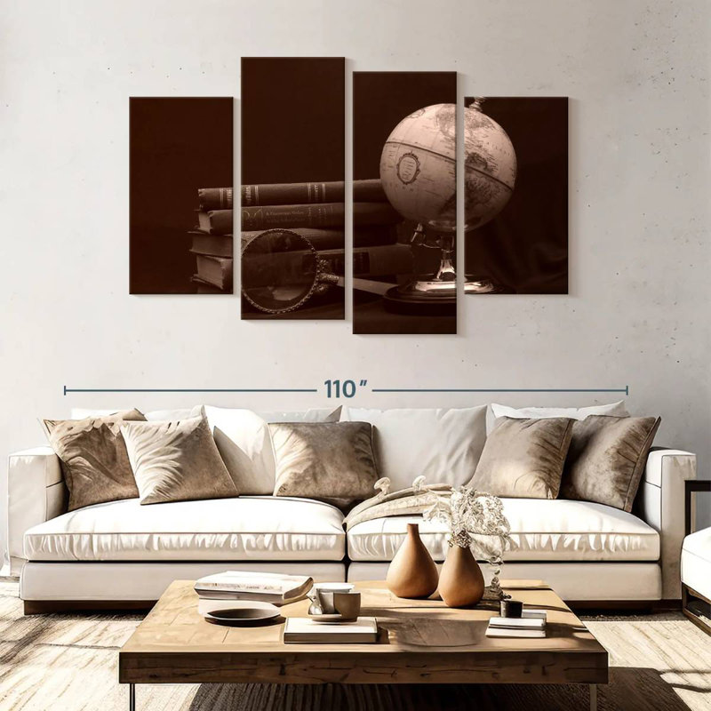 Sepia Globe, H 54 po x l 84 po