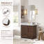 Meuble-lavabo simple 36 po avec plateau en pierre de quartz blanc Friedliese-233469382