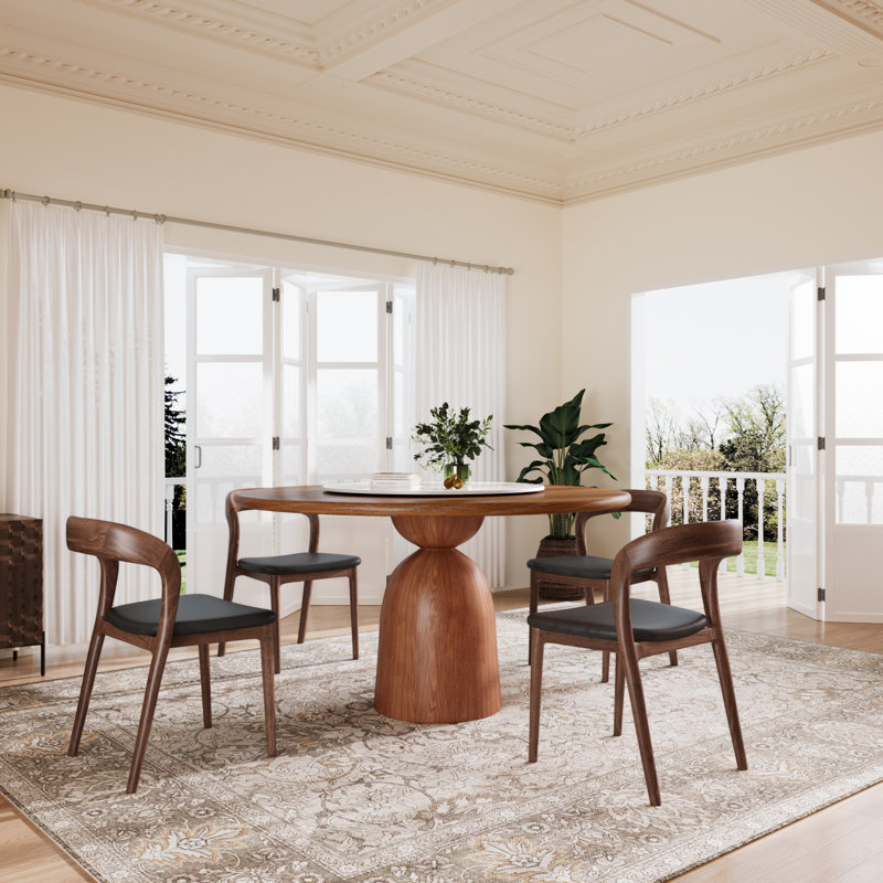 Table de salle à manger Ikerne, H 29,5 po x l 53,15 po x L 53,15 po