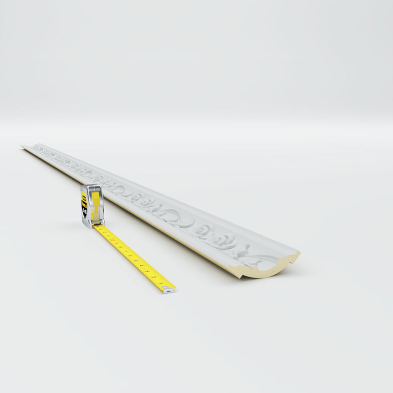 Primed White Polyurethane Rose Crown Moulding