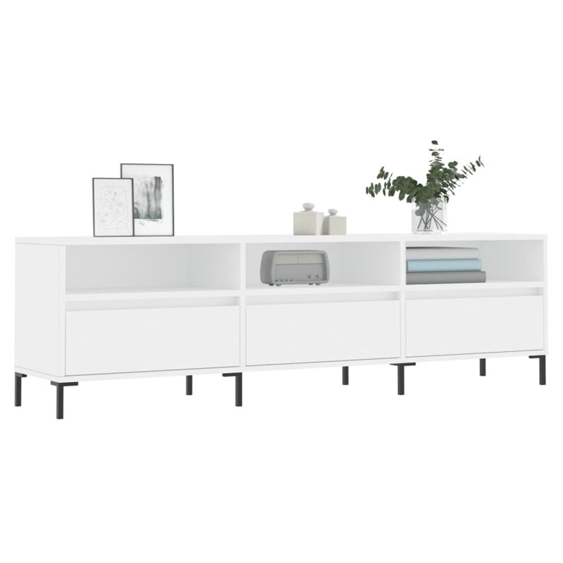 Meagyn TV Cabinet 150x30x44,5 cm Engineered Wood, White