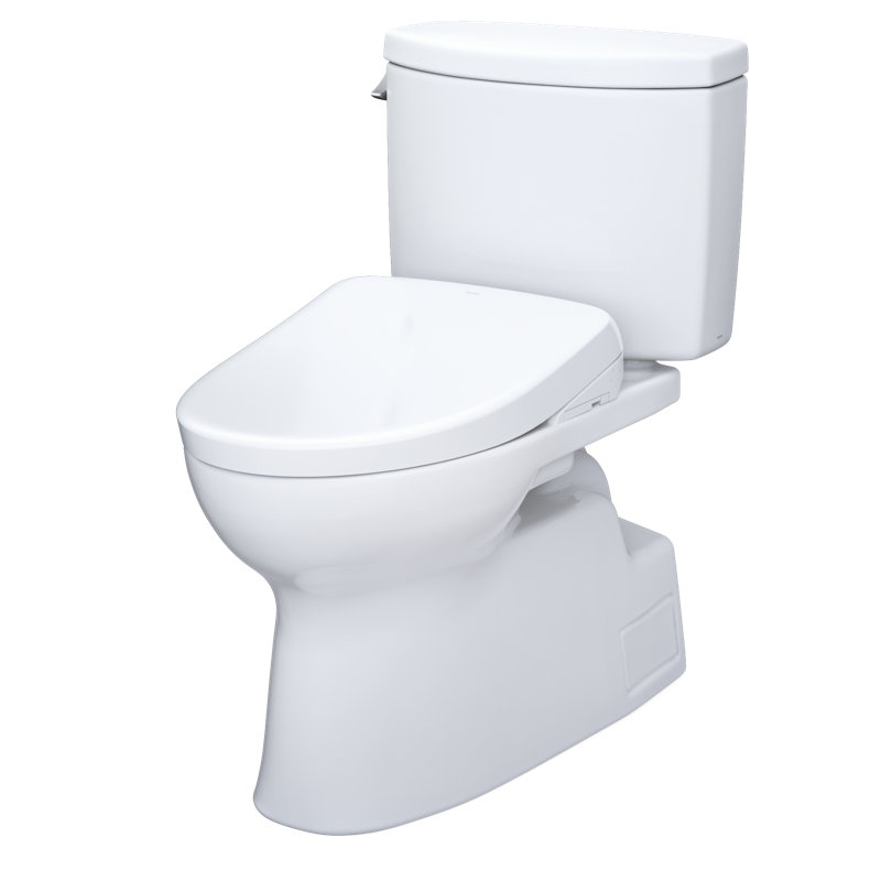 Vespin® II 1.28 GPF Elongated Floor Mounted Two-Piece Toilet (S7A Bidet Seat Included)