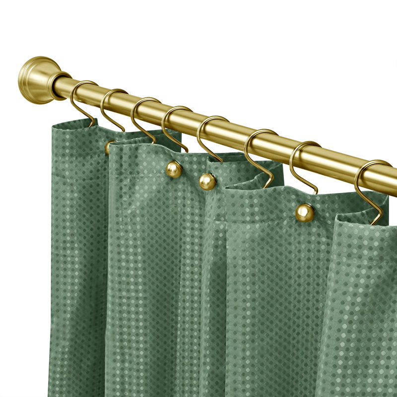 Tringle de tension réglable pour rideau de douche 72 po Utopia Alley - Aluminium antirouille avec embout en caoutchouc, sans perceuse - extensible, idéale pour la salle de bain, rétractable, mur à mur - facile à suspendre