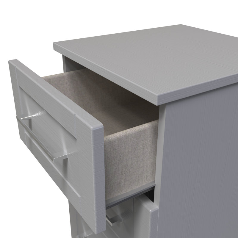 Fully Assembled Lesle 3 Drawer Bedside Table