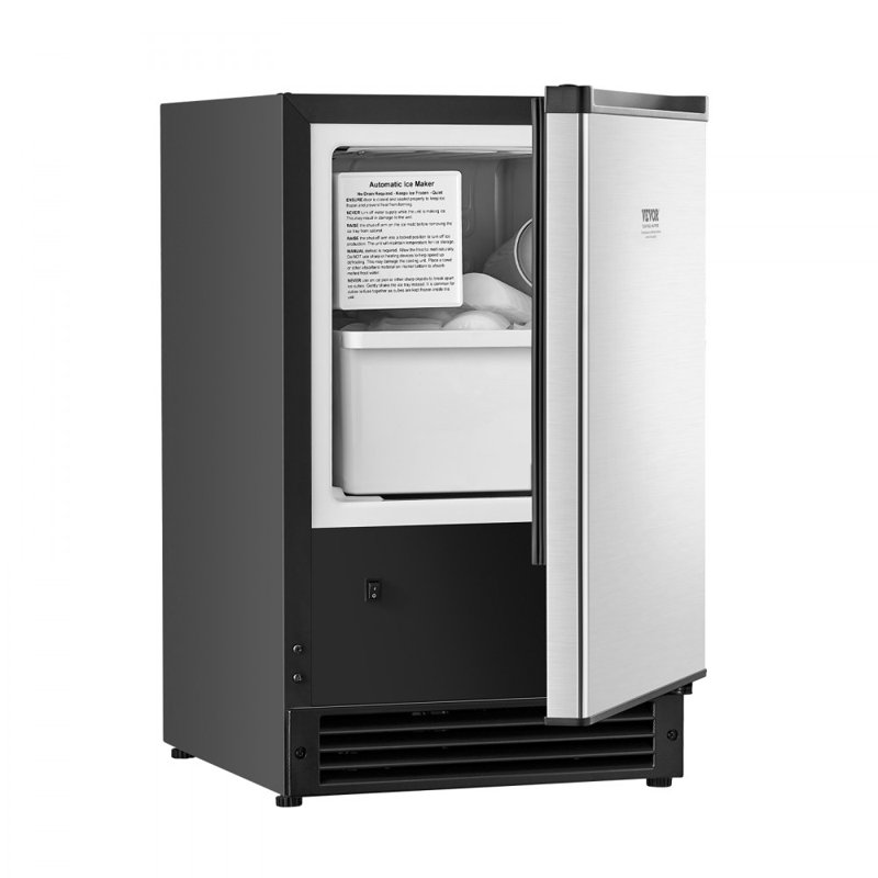 Machine à glaçons encastrable sous le comptoir 15 lb / jour avec porte réversible