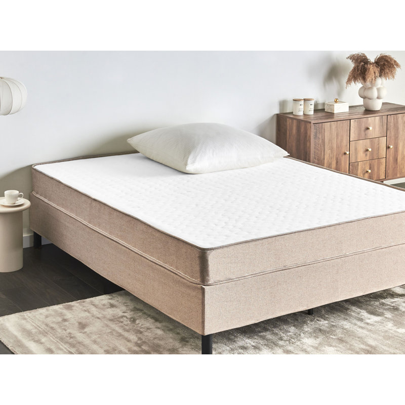 COUNTESS Upholstered Bed with Mattress, Beige