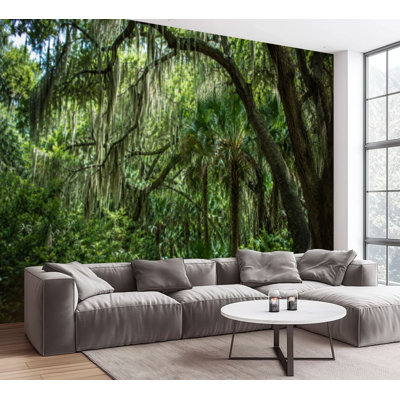 Papier peint adhésif peler et coller Live Oaks Palm Trees