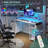 Built-In Outlets Computer Desk With Storage Shelves &  File Drawers Cabinet