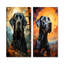 Chien grand danois grandeur - ensemble de 2 impressions sur toile de chien-298363085-298363086