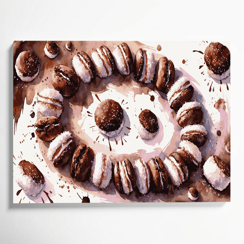 Desserts, art mural sur toile beige Lamingtons, H 8 po x l 10 po