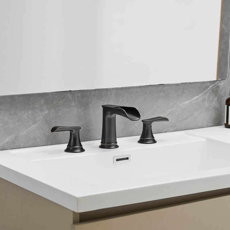 Modern Style Widespread Two Handle Faucet in Oil Rubbed Bronze