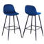 Ensemble de tabourets de bar, tabouret de bar en velours de 30 po de hauteur avec dossier, pieds en métal robustes et repose-pieds, assemblage facile, tabouret de bar