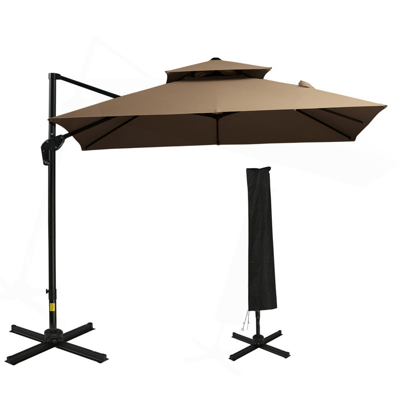 Parasol excentré 10 pi avec base Outsunny