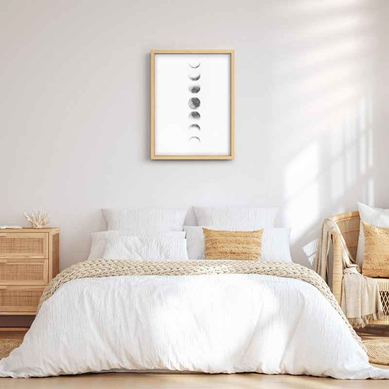 Petite œuvre d'art minimaliste, décorations de l'espace, H 14 po x l 11 po, Naturel