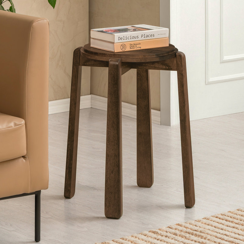 Angus Solid Wood Round End Table