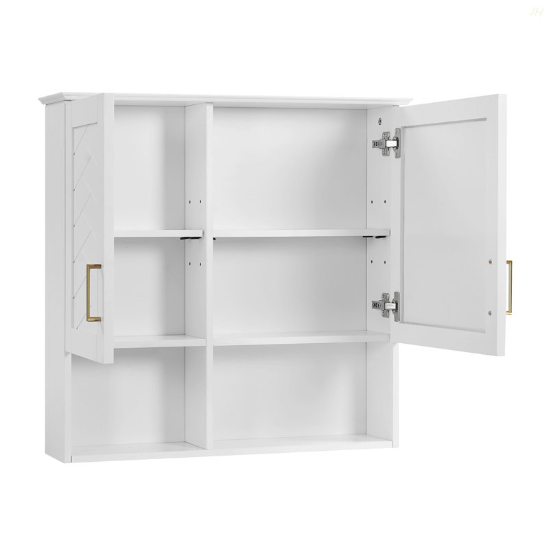 Armoire de toilette 2 en 1, armoire à pharmacie murale de 30 pouces avec tablettes réglables et portes à fermeture douce, miroir haute définition avec rangement pour meuble-lavabo de salle de bain